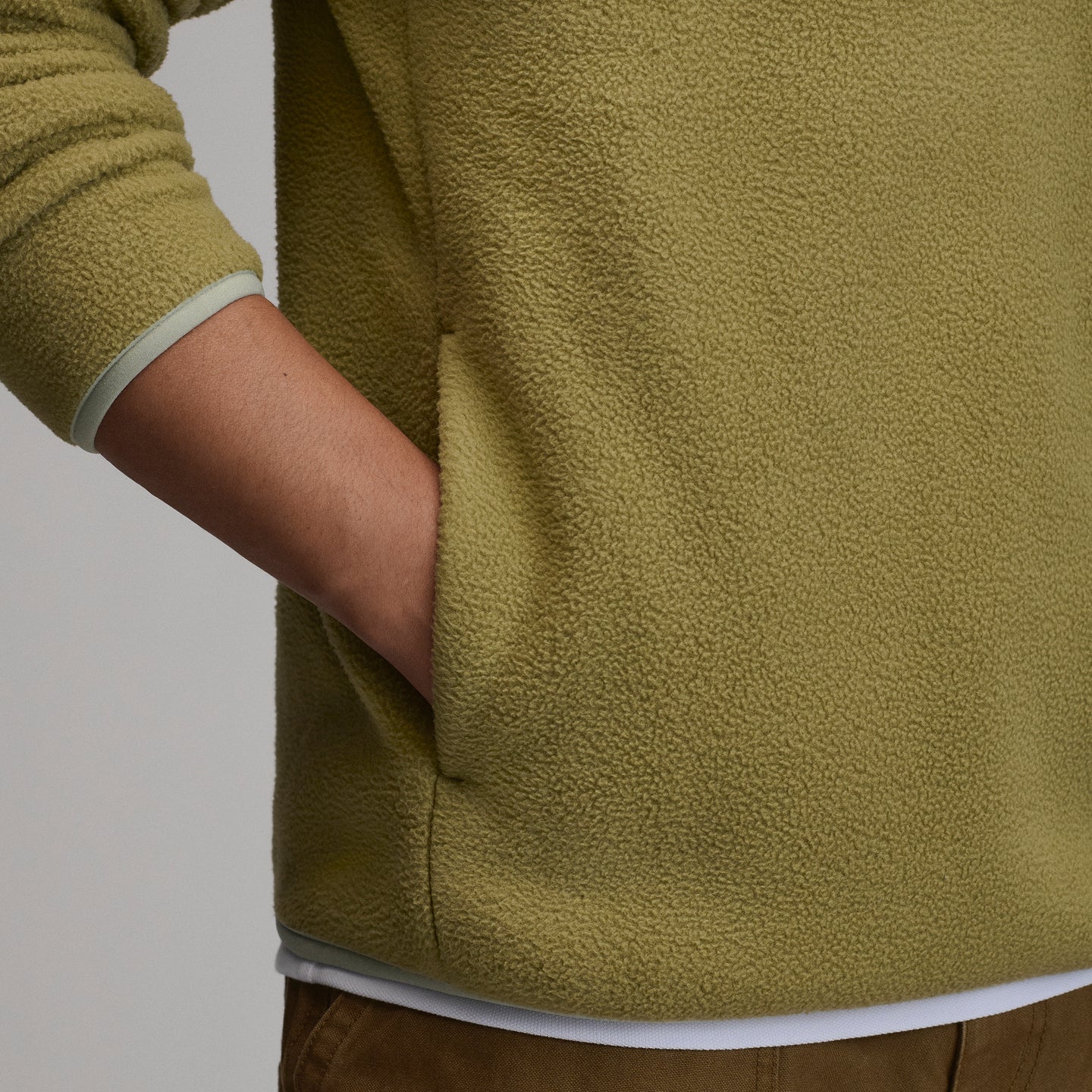 Authentic Outdoor Fleece Snap Mock-Dark Fatigue-4