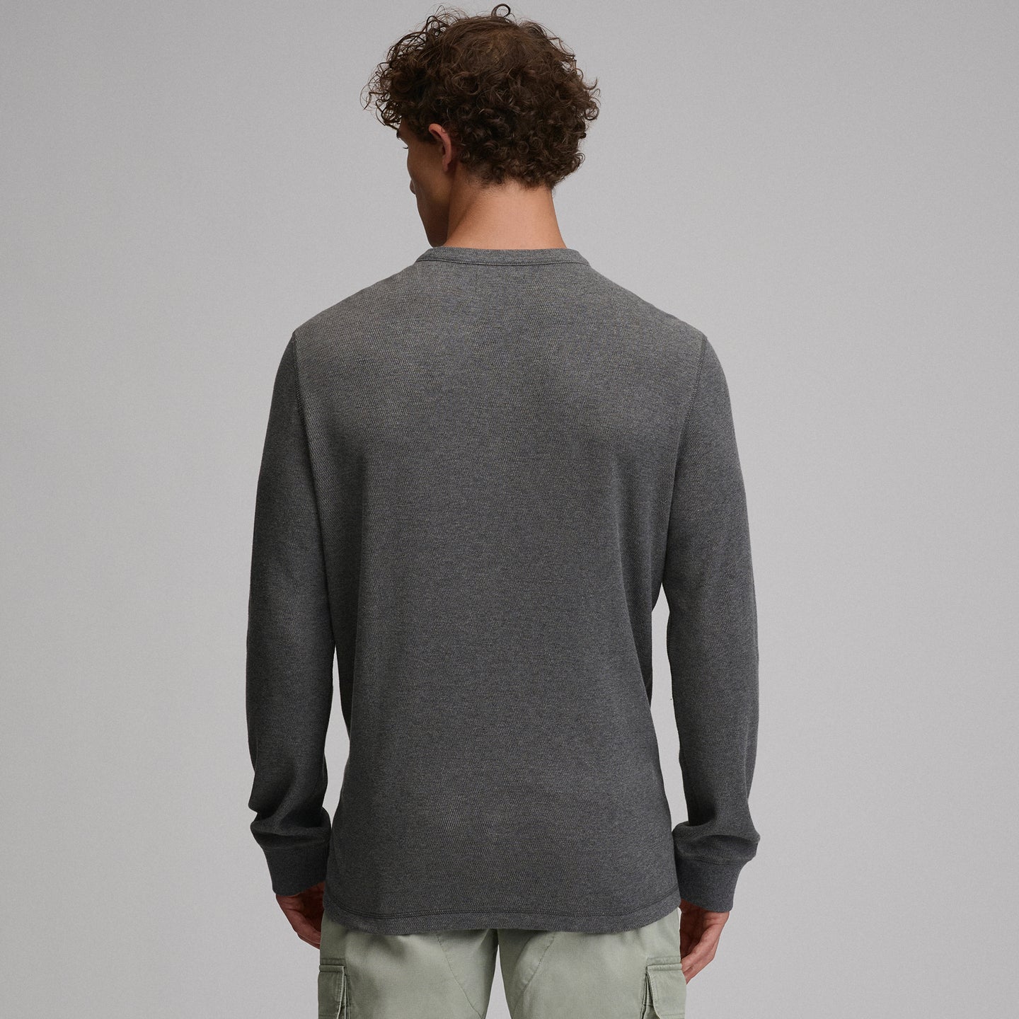 Birds Eye LS Thermal Henley-Charcoal Heather-10