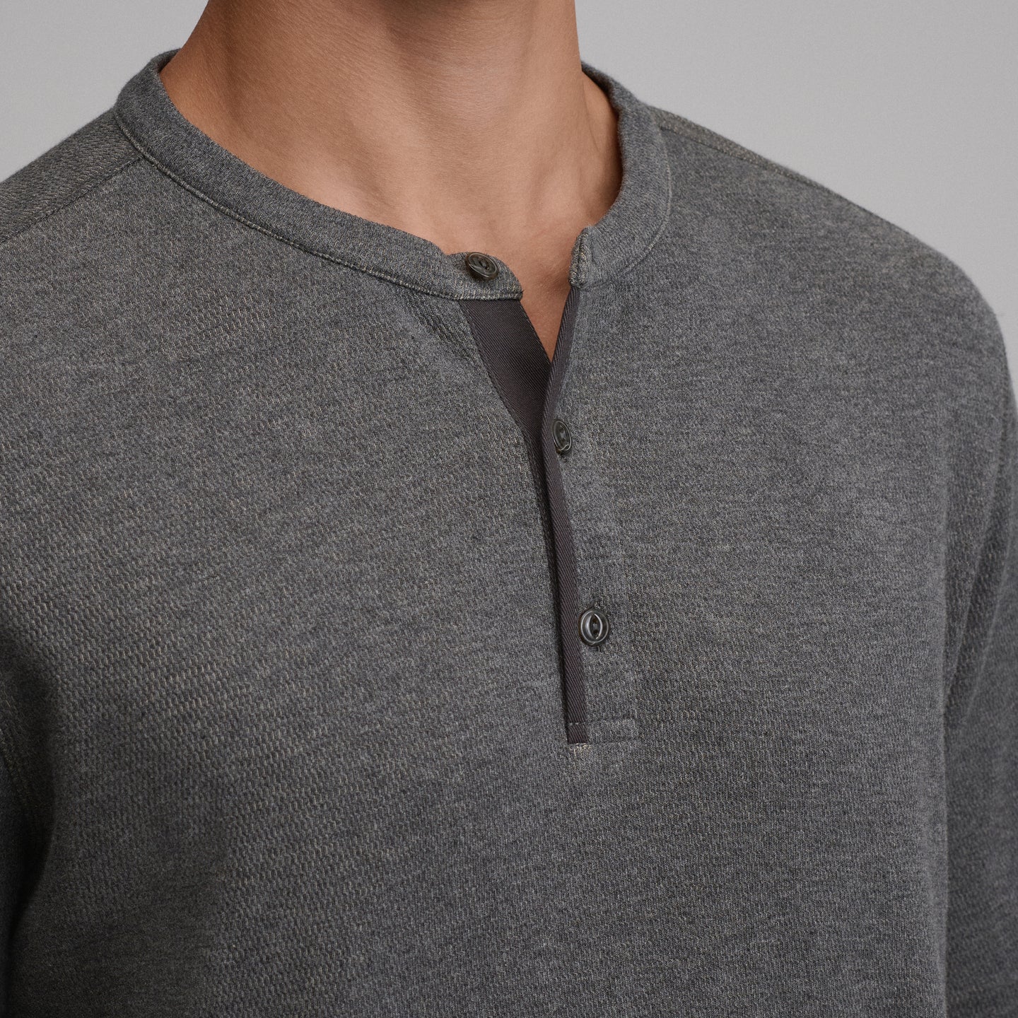 Birds Eye LS Thermal Henley-Charcoal Heather-11