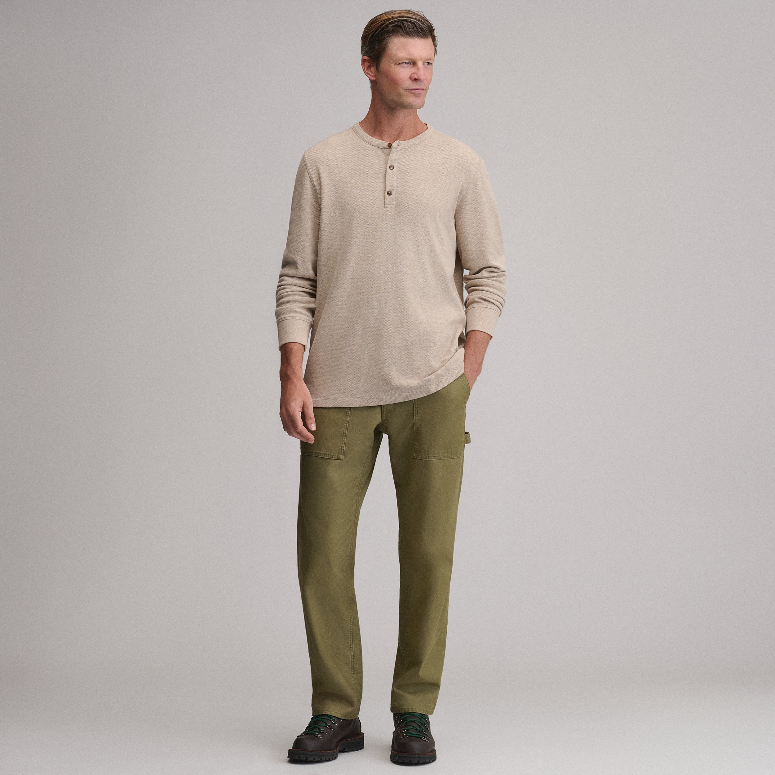 Men's Birds Eye Long-Sleeve Thermal Henley – Eddie Bauer
