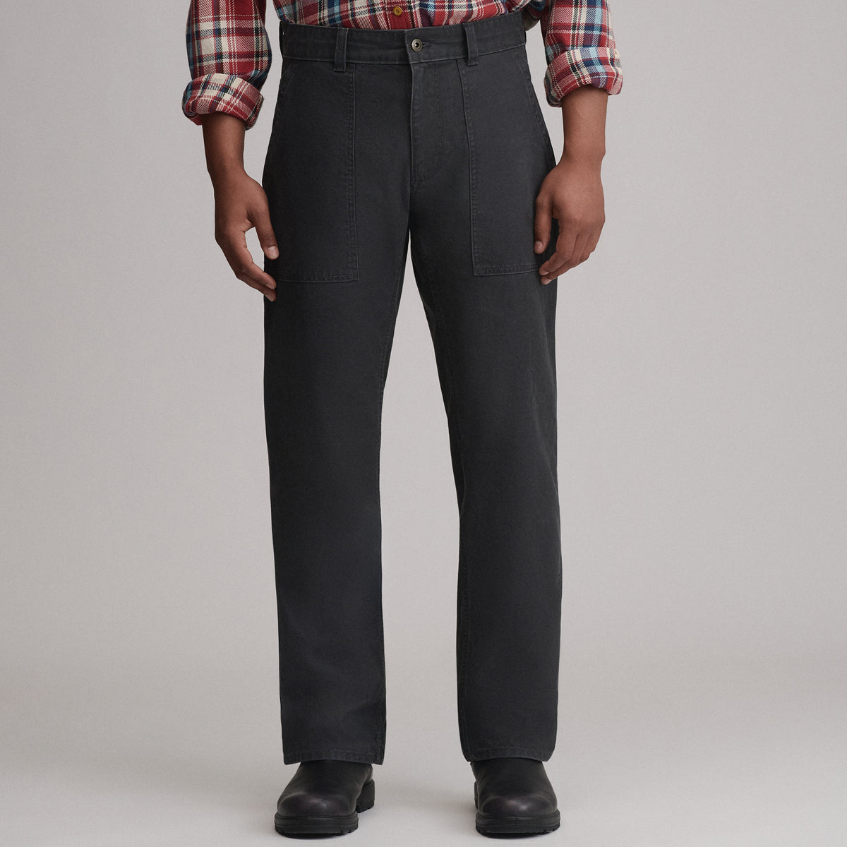 Men's Canvas Carpenter Pants-Carbon-1