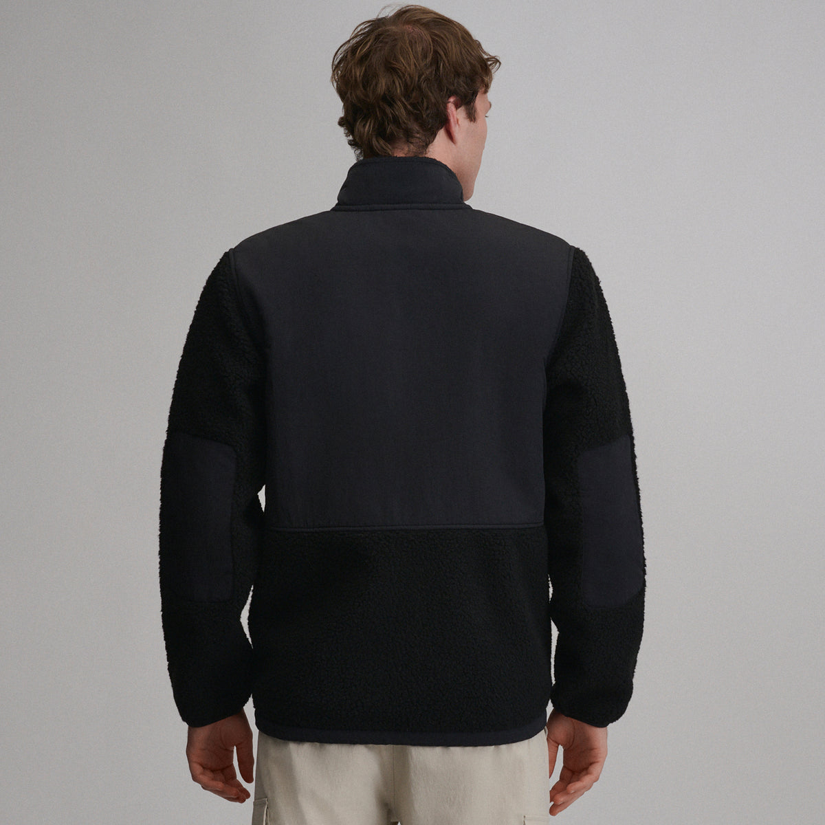 Chilali Fleece Jacket - Mixed Media-Black-10