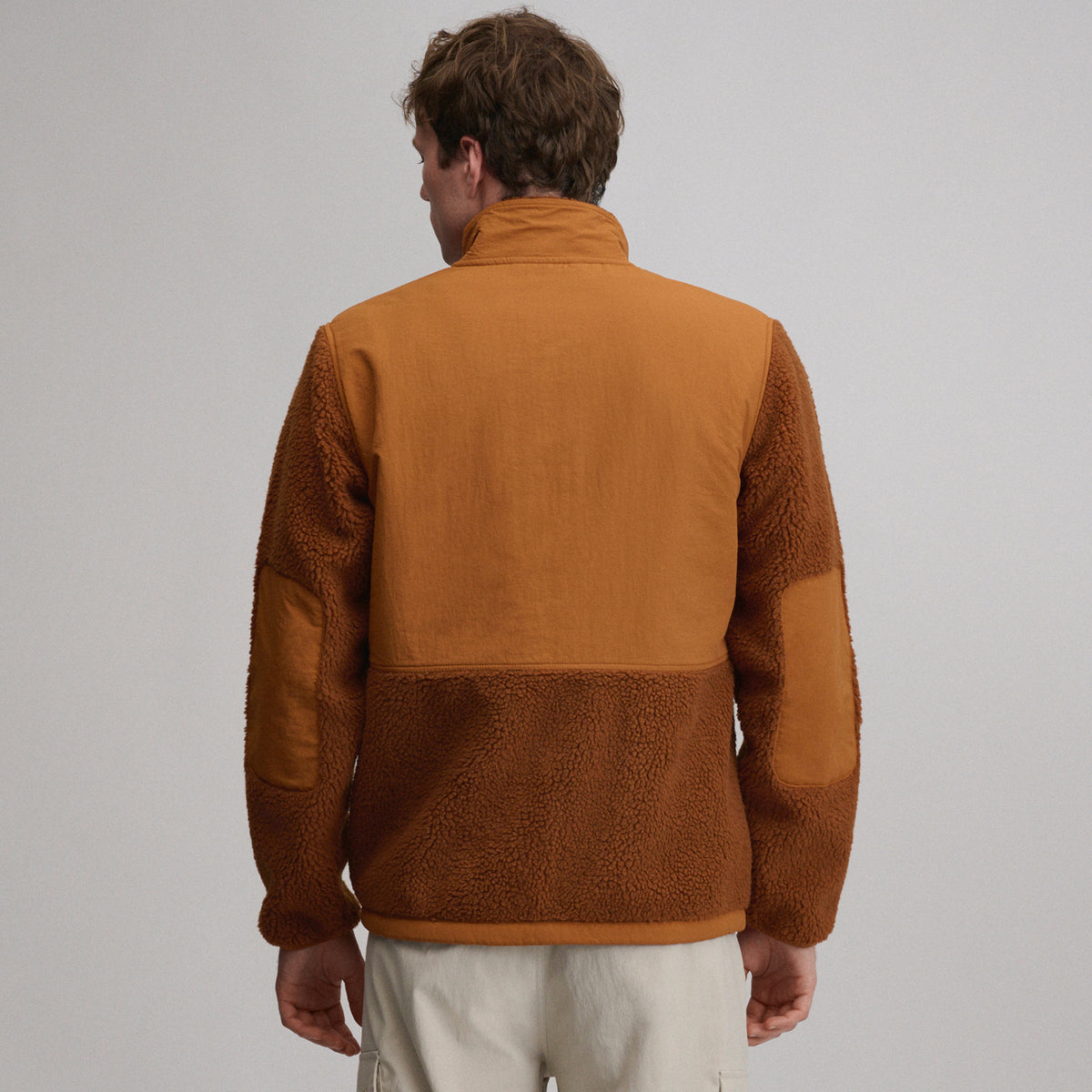 Chilali Fleece Jacket - Mixed Media-Cedar-14