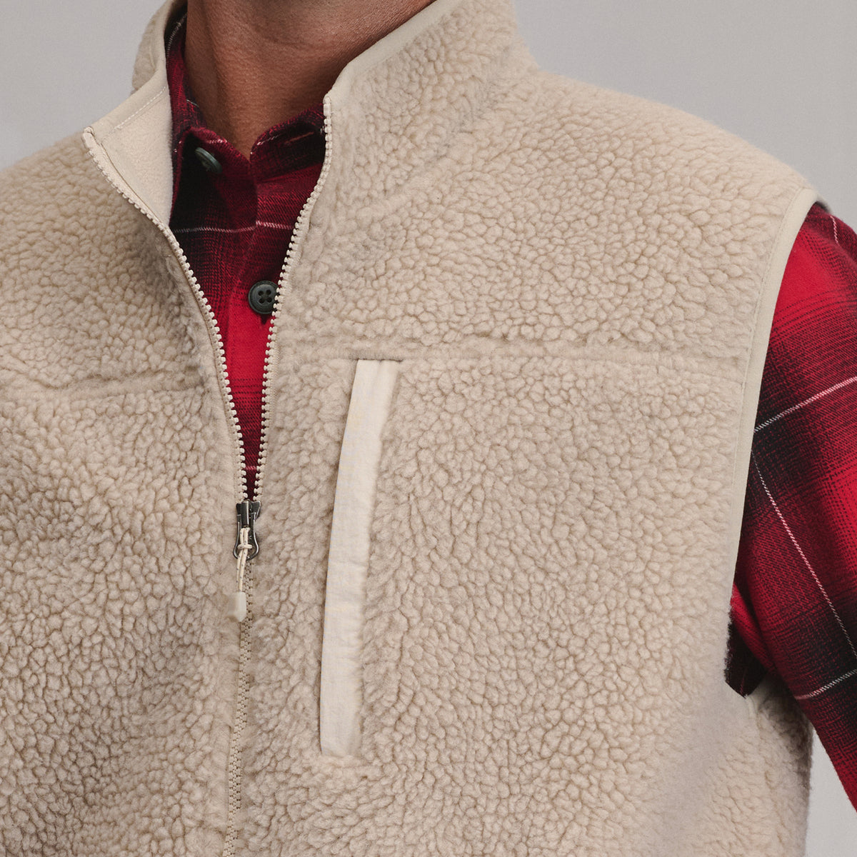 Men's Chilali Vest - Mixed Media-Pumice-3