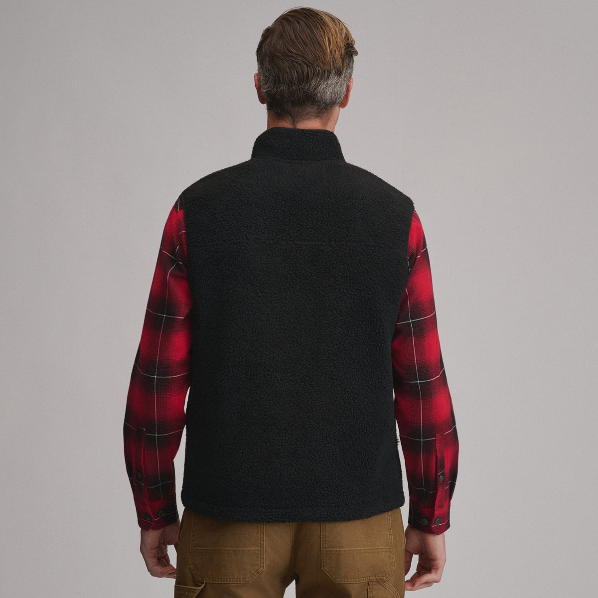 Men's Chilali Vest - Mixed Media-Black-10