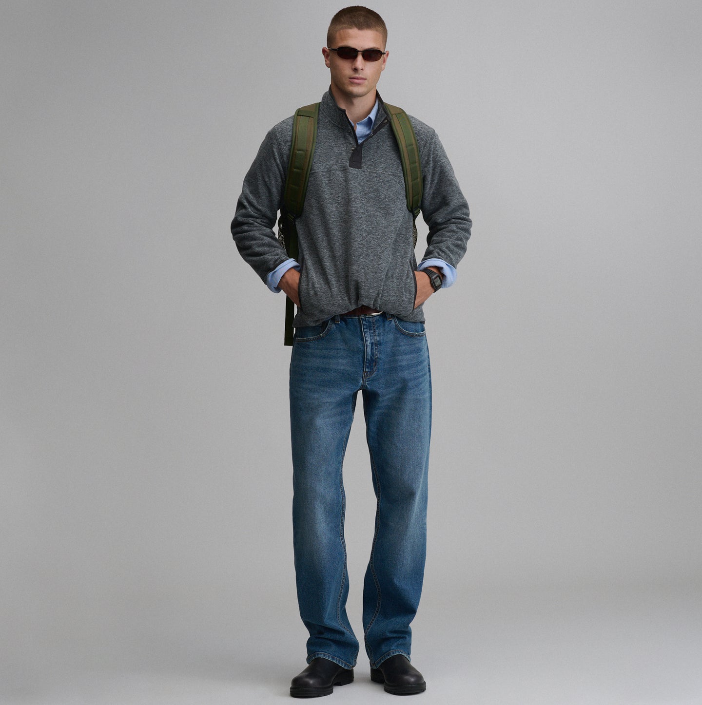 Chutes Snap Mock-Charcoal Heather-4