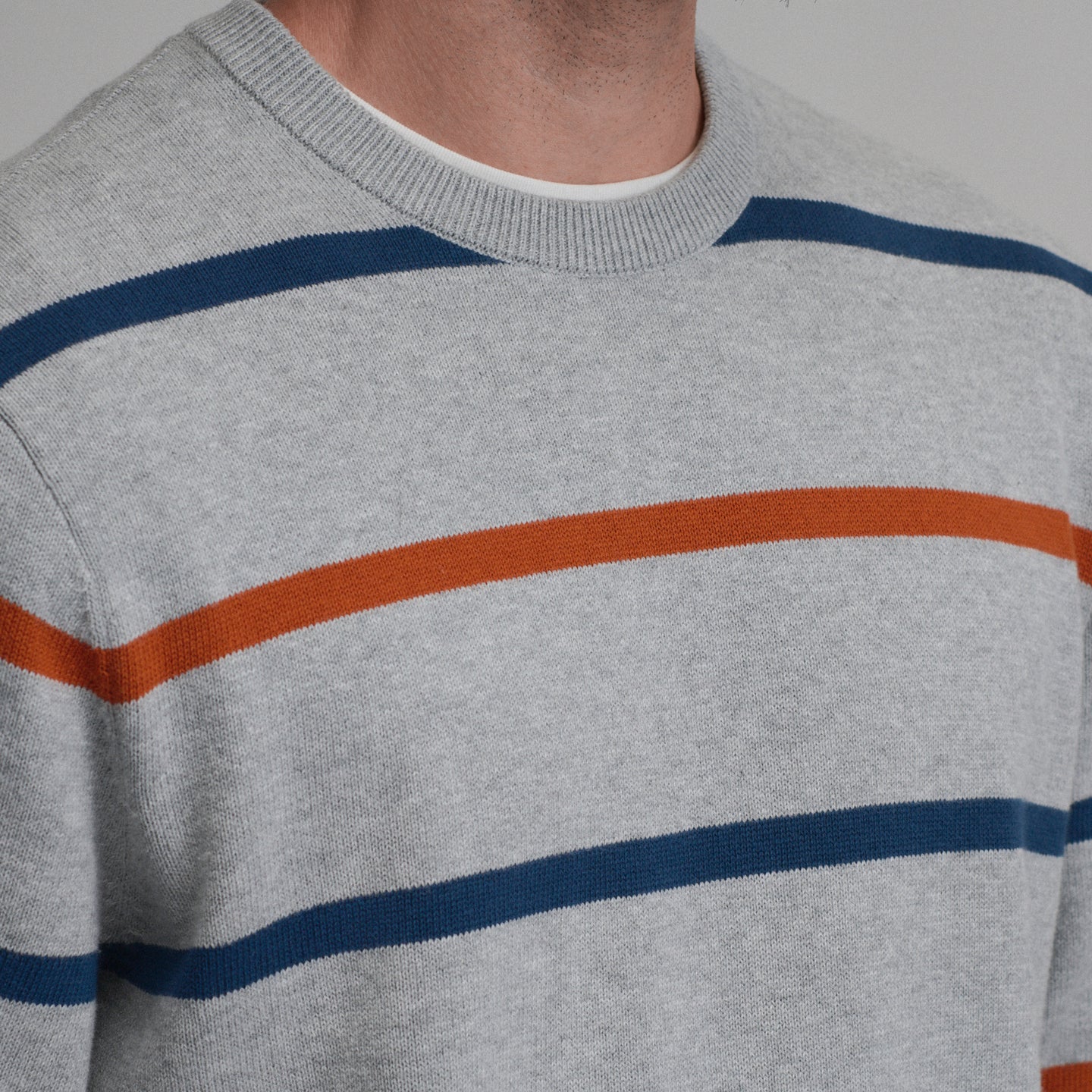 Classic Crew Stripe-Htrgry-7