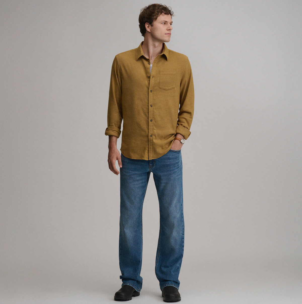 Field Flannel Flex Shirt 2.0-Gold Dust-32
