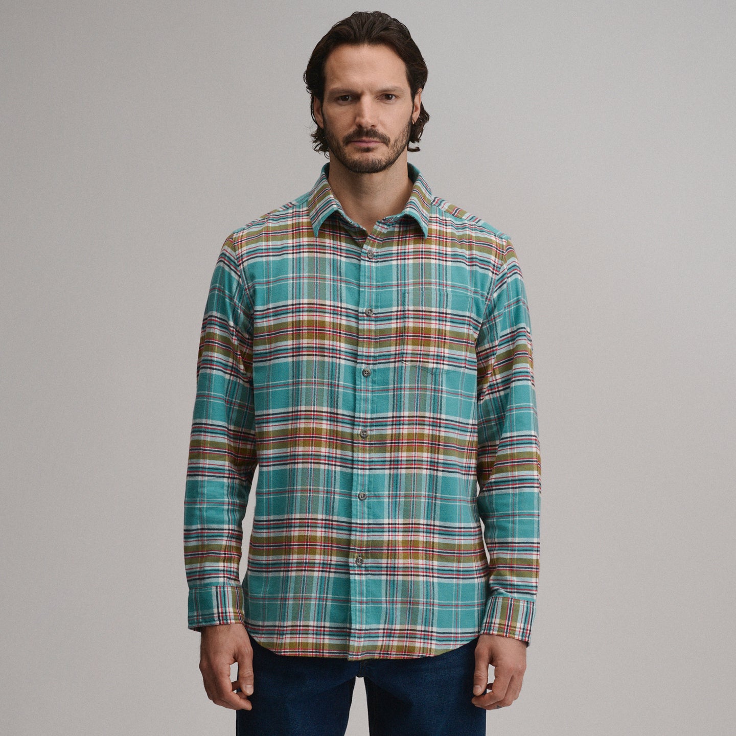 Field Flannel Flex Shirt 2.0-Sea Spray-33