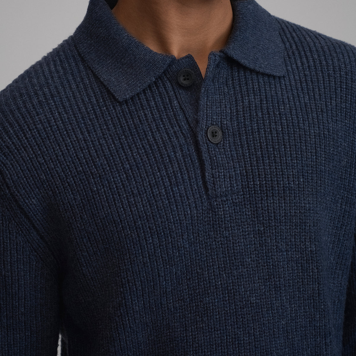 Classic Holiday Heavy Wt Polo-Navy/Heather-7
