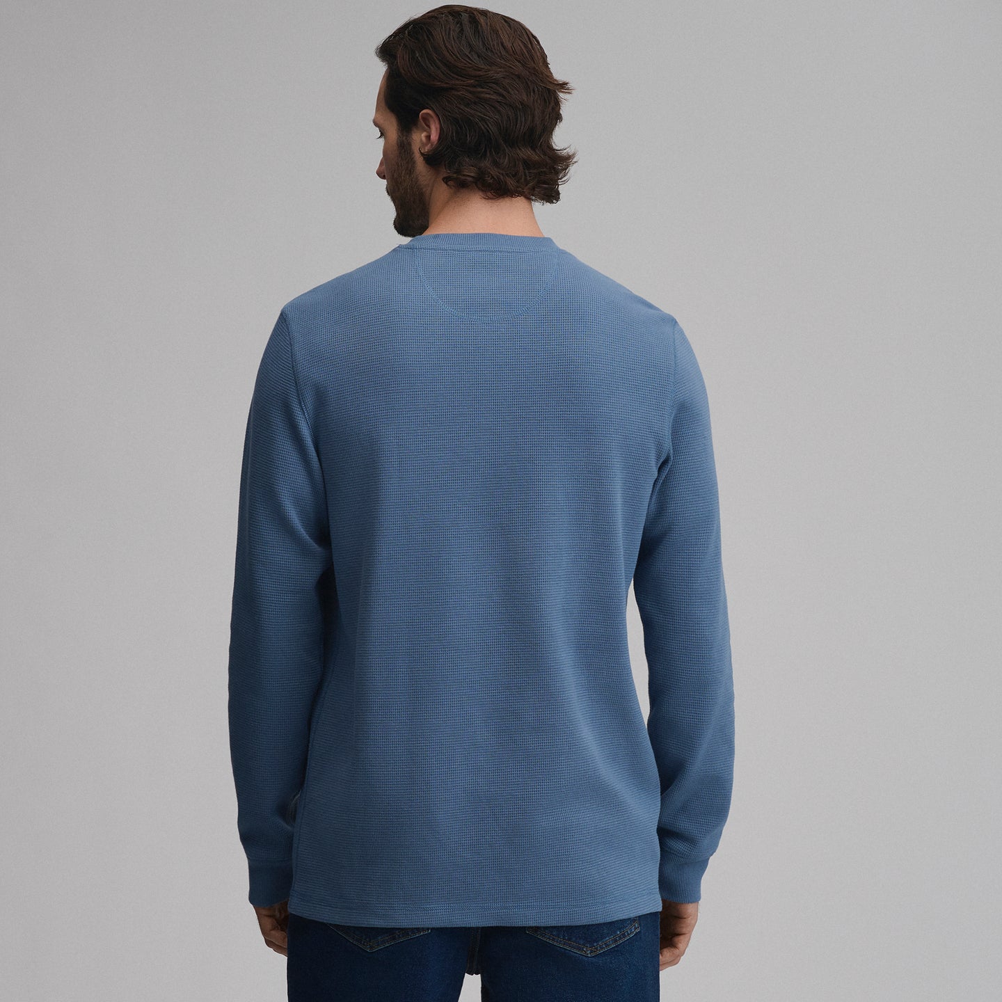 Men's Eddie's Favorite Ultrasoft Thermal Henley-Dark Horizon-29