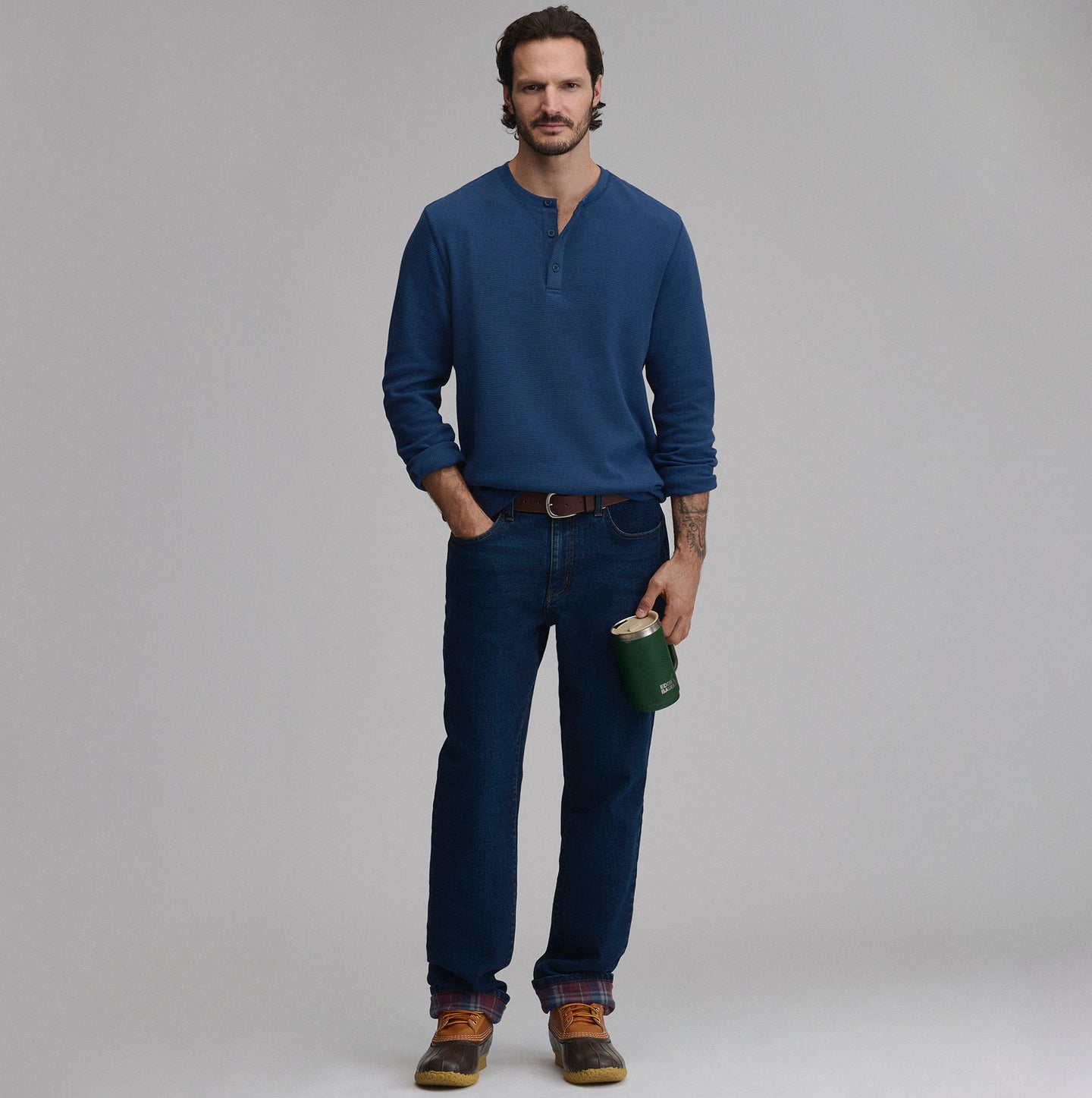 Men's Eddie's Favorite Ultrasoft Thermal Henley-Dusk-42
