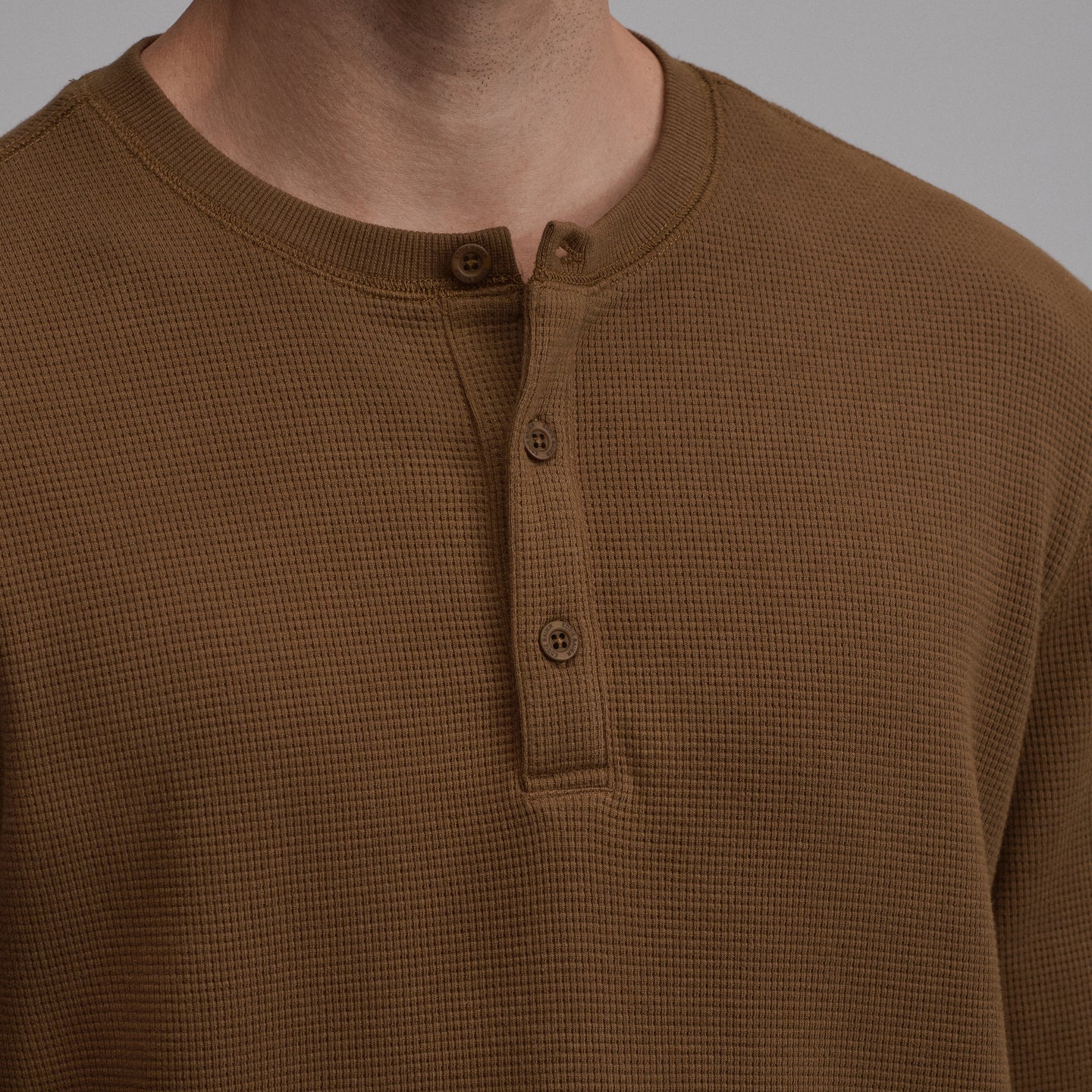 Men's Eddie's Favorite Ultrasoft Thermal Henley-Hazelnut-45
