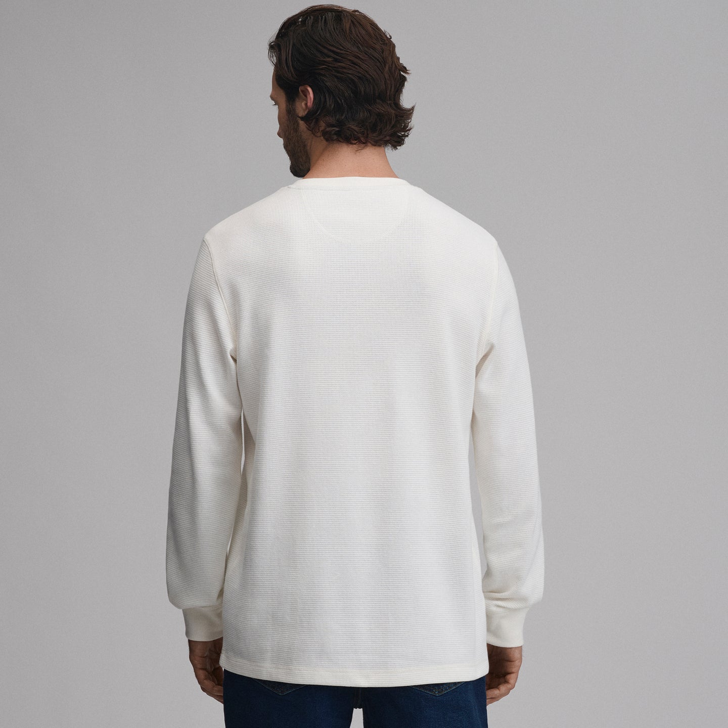 Men's Eddie's Favorite Ultrasoft Thermal Henley-Ivory-49