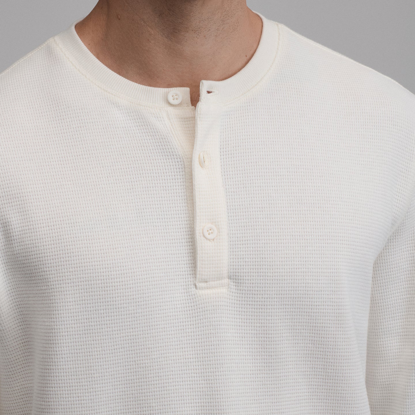 Men's Eddie's Favorite Ultrasoft Thermal Henley-Ivory-50