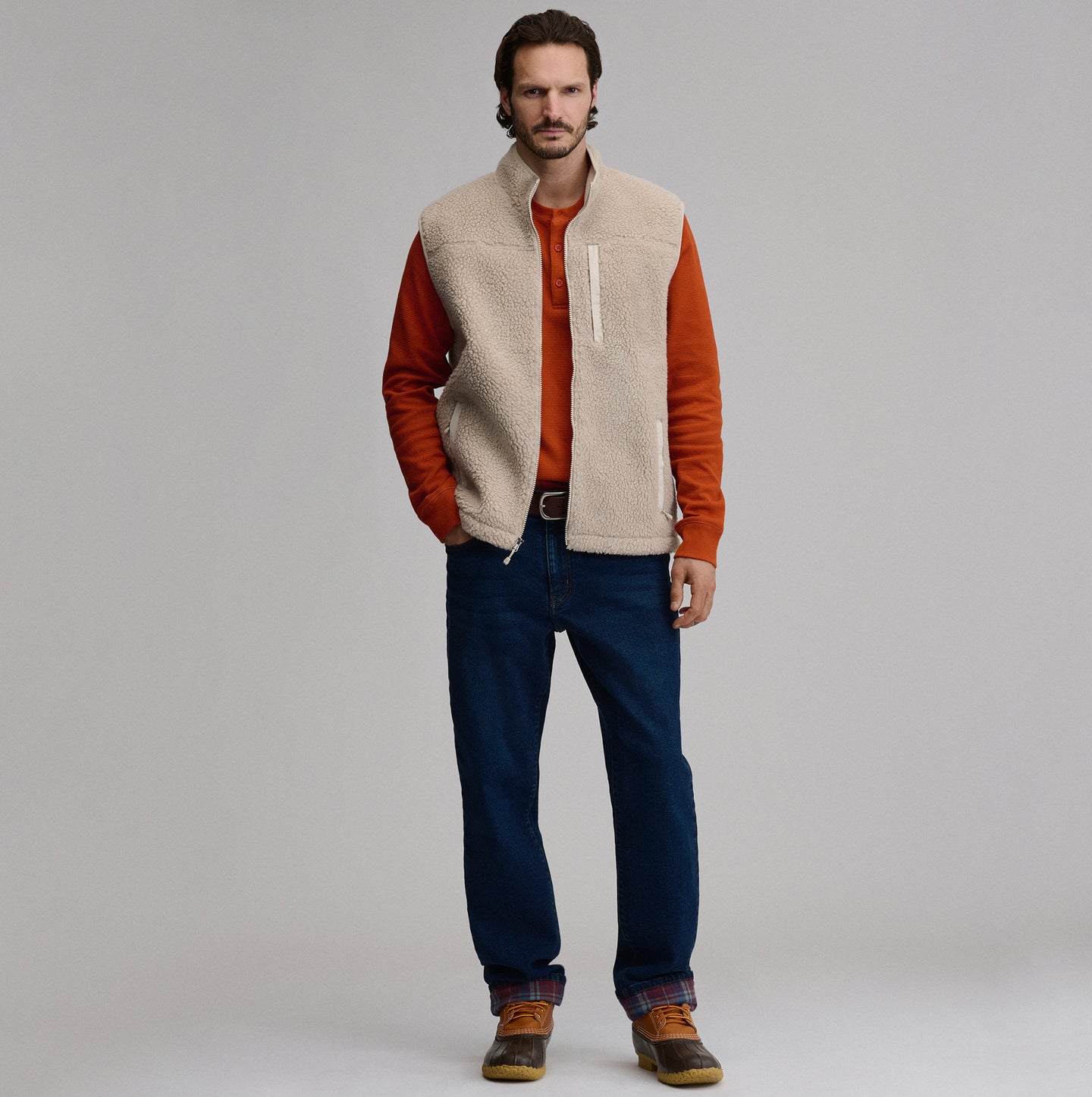 Men's Eddie's Favorite Ultrasoft Thermal Henley-Picante-57