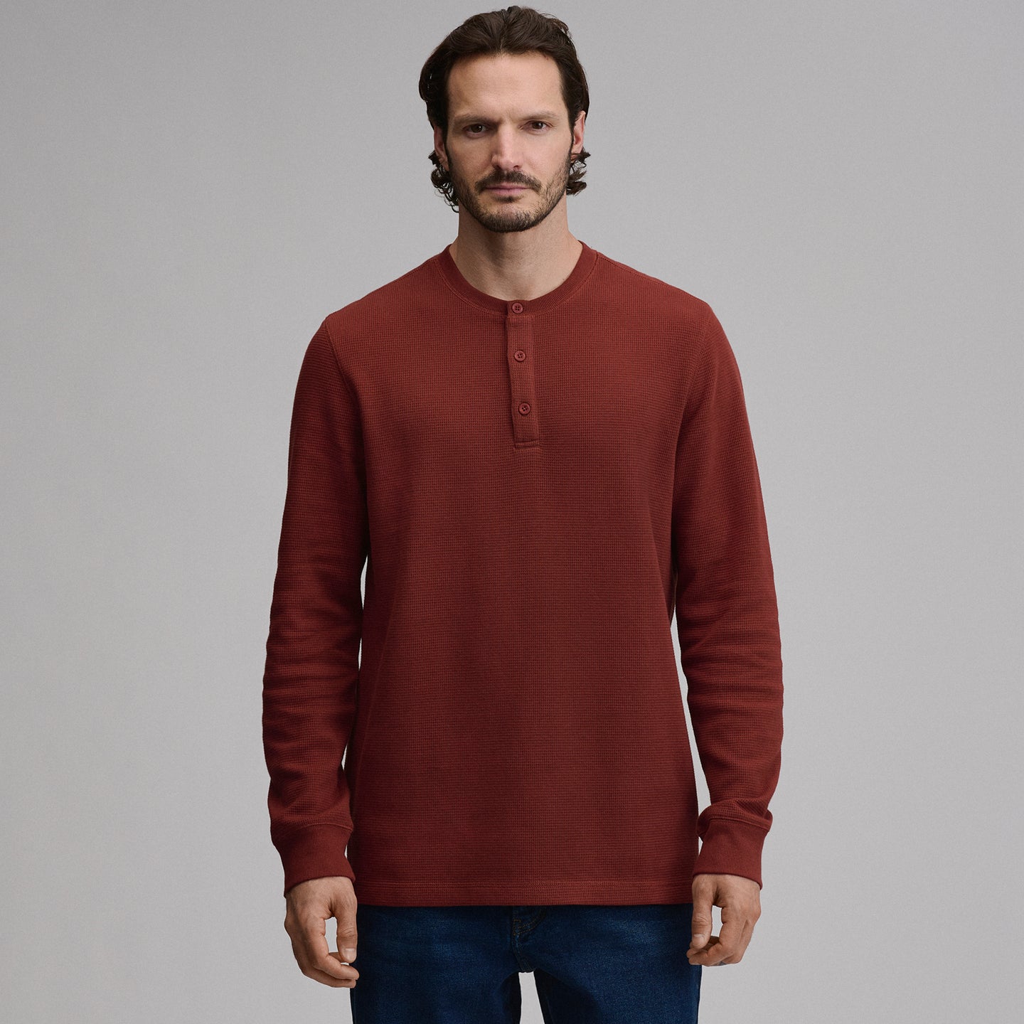 Men's Eddie's Favorite Ultrasoft Thermal Henley-Sable-58