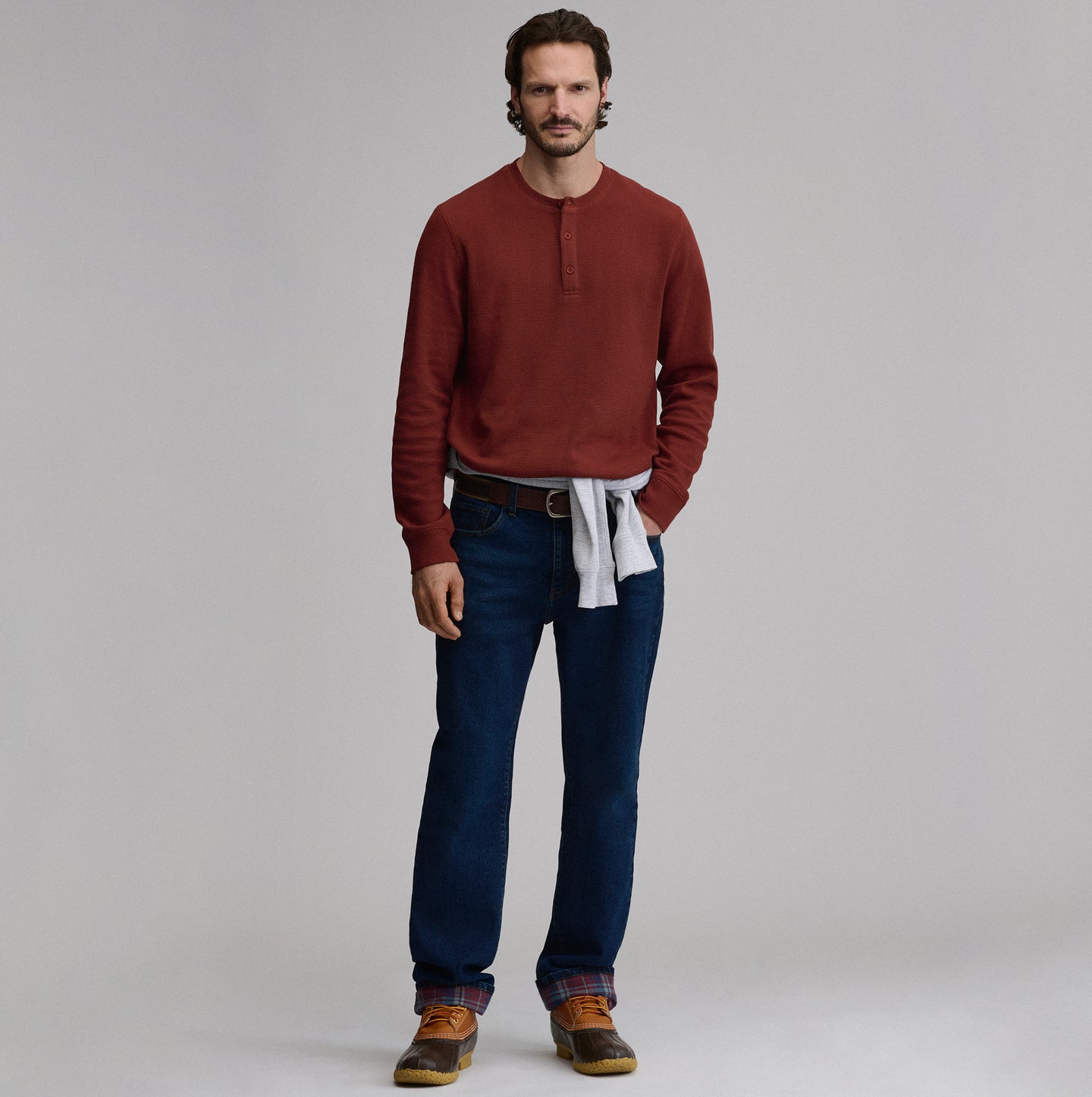 Men's Eddie's Favorite Ultrasoft Thermal Henley-Sable-62