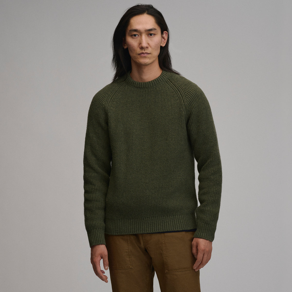 Fletcher Bay Crew Sweater-Deep Olive-5