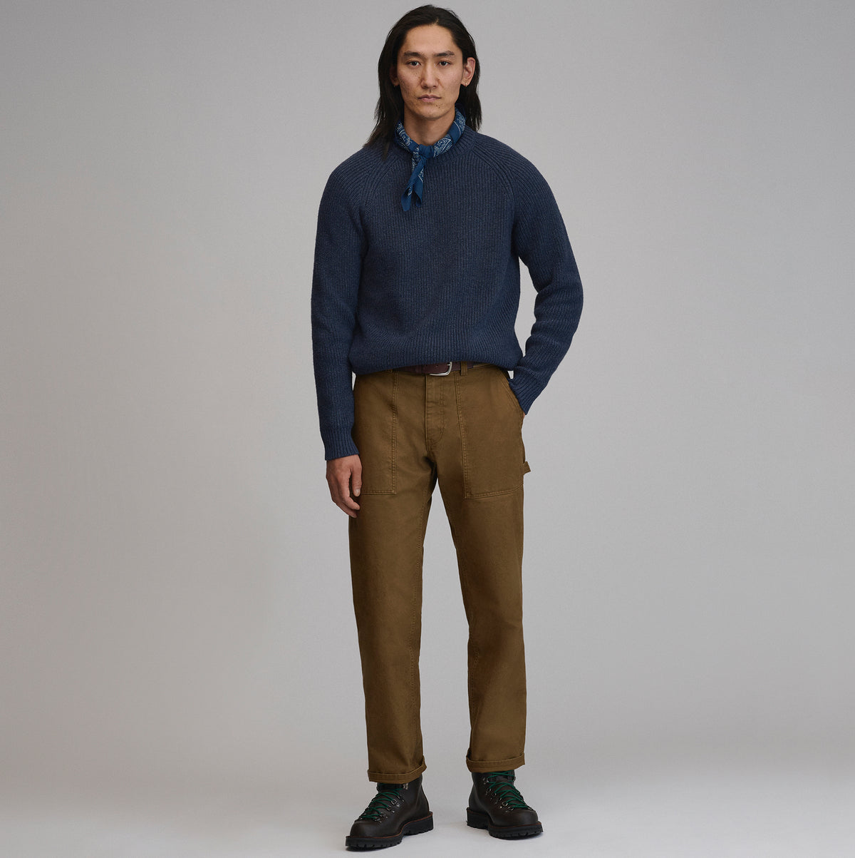 Fletcher Bay Crew Sweater-Navy/Heather-16