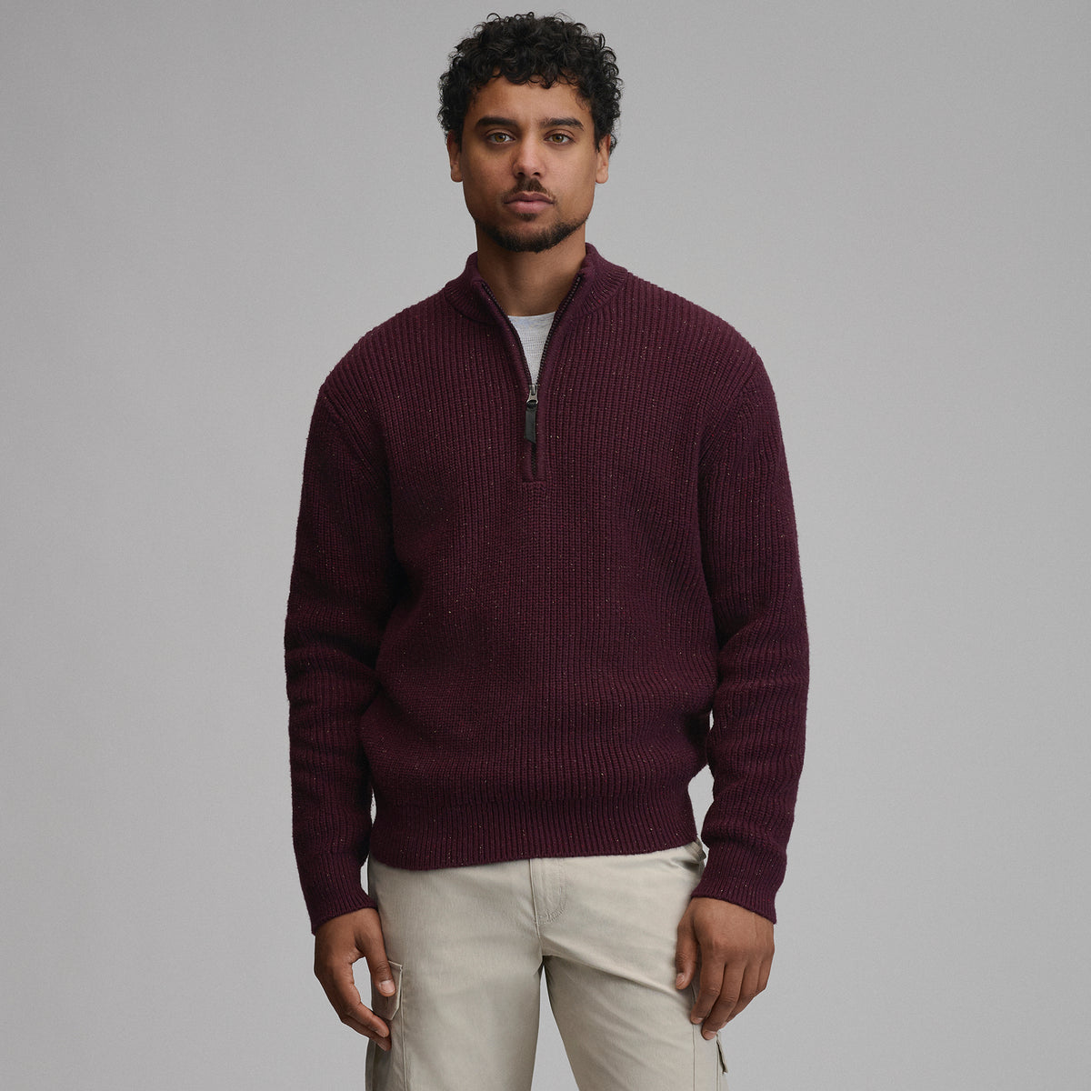 Fletcher Bay QTR Zip-Cordovan-1