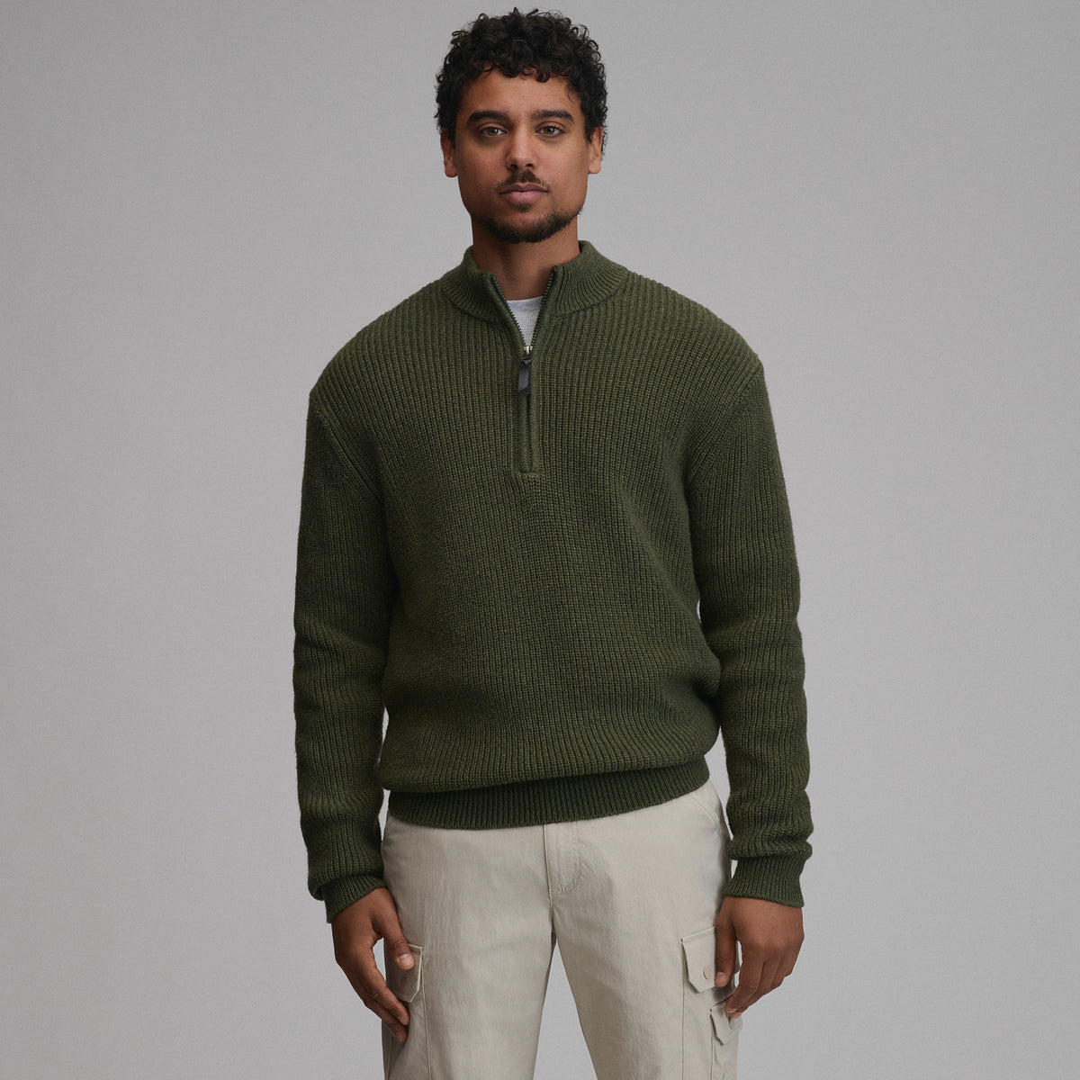 Fletcher Bay QTR Zip-Deep Olive-5