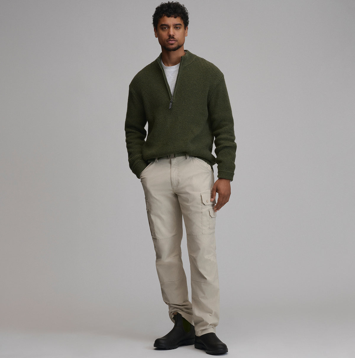 Fletcher Bay QTR Zip-Deep Olive-8