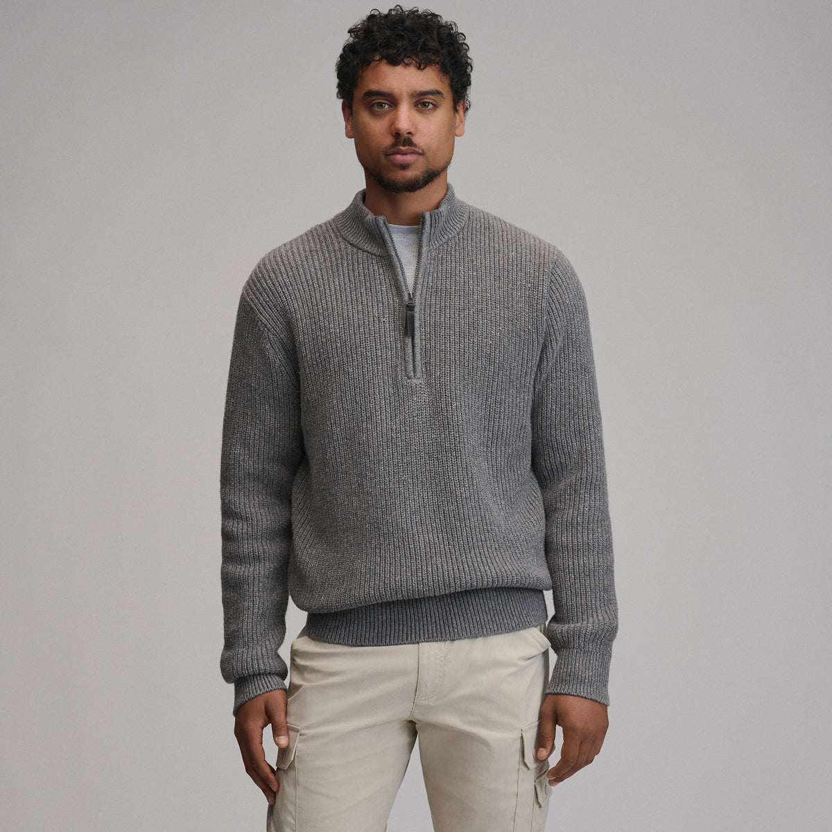 Fletcher Bay QTR Zip-Heather Gray-9