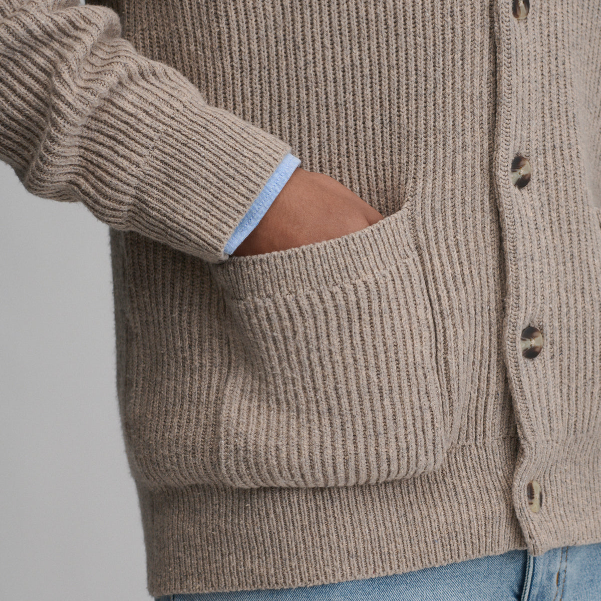 Fletcher Bay Shawl Collar Cardigan-Heather Gray-8