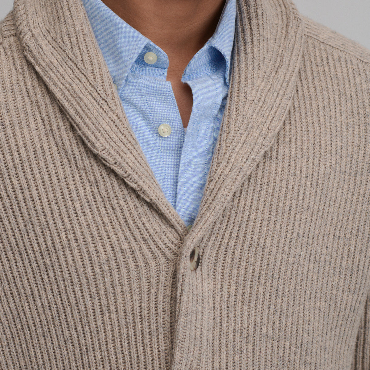 Fletcher Bay Shawl Collar Cardigan-Heather Gray-9