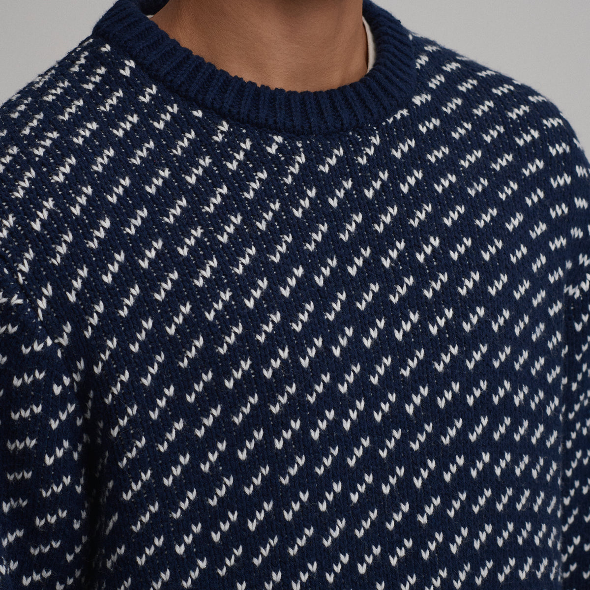 Holiday Festive Birdseye Crew-Navy-7