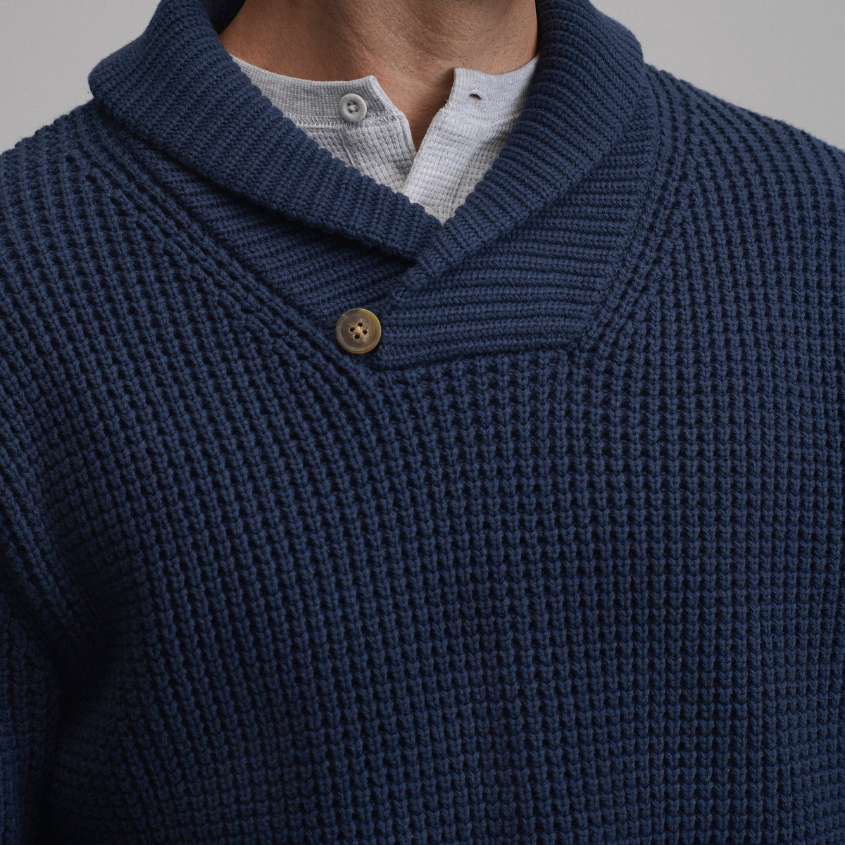Holiday Festive Shawl Neck-Navy-7