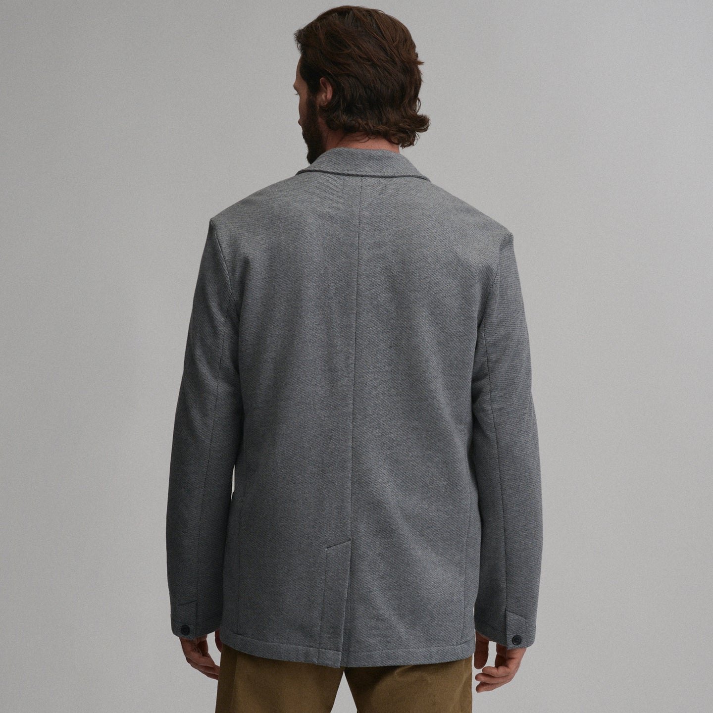 Knit Blazer-Charcoal Heather-2