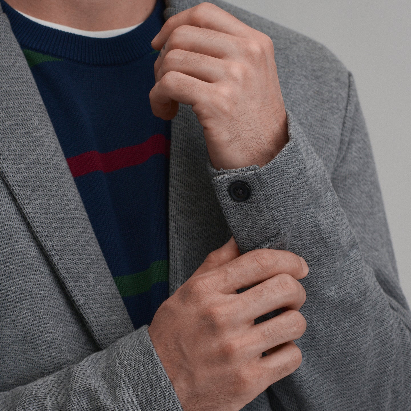 Knit Blazer-Charcoal Heather-4