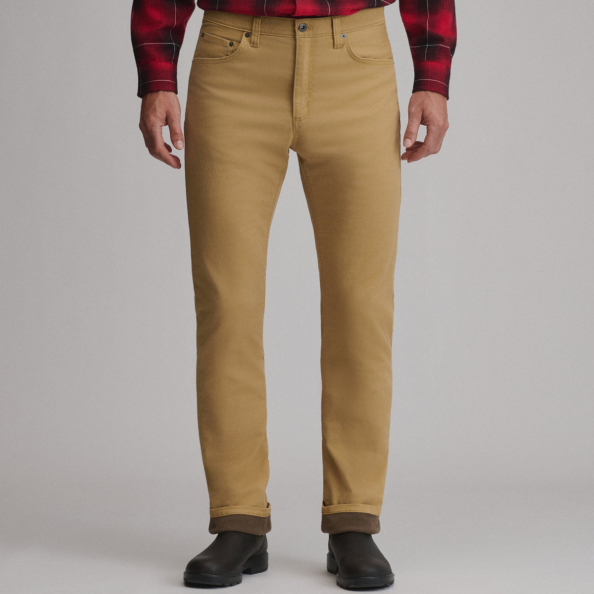 Men's Lined Legend Wash Twill 5-Pocket Pants-Dark Sand-1