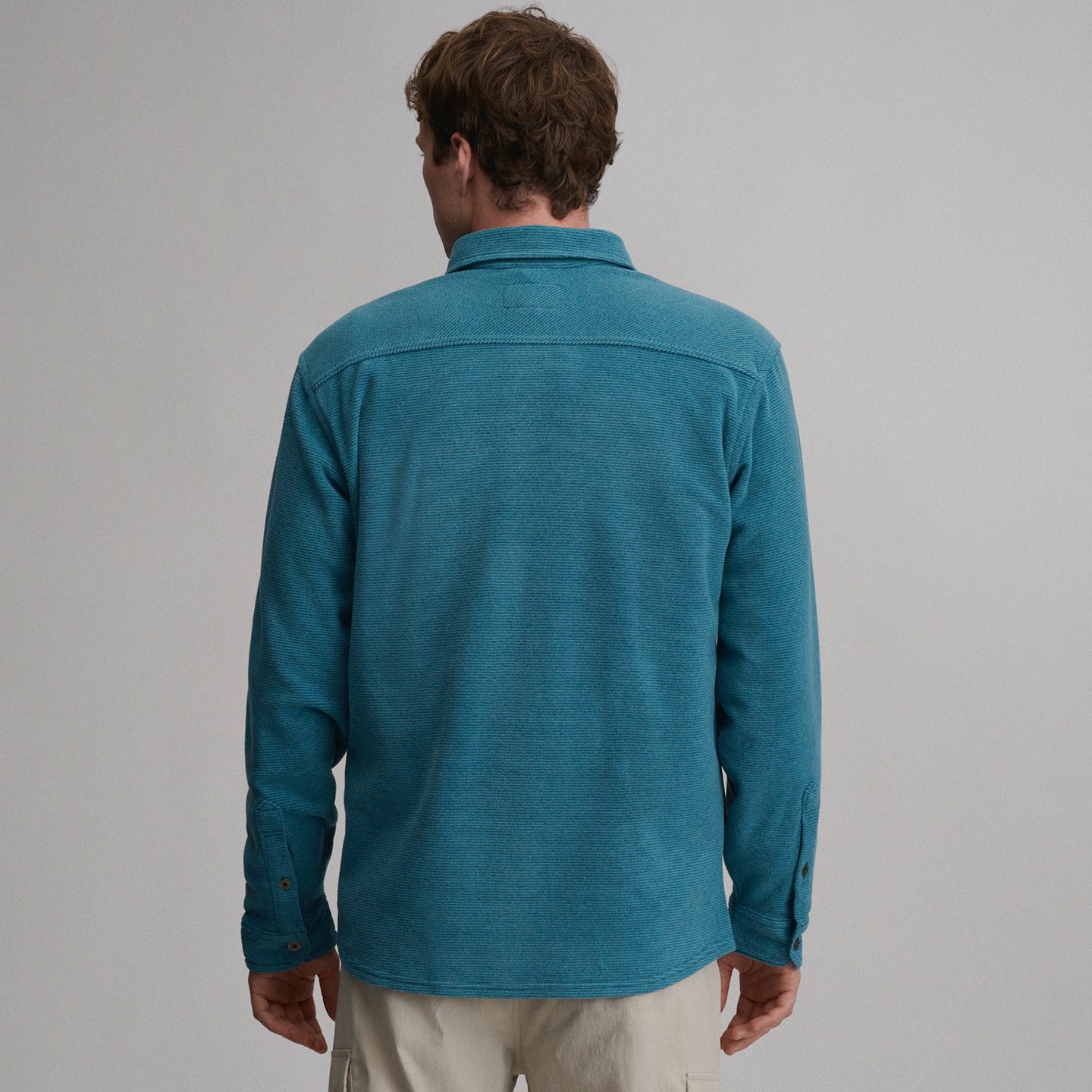 LS Chutes Microfleece Shirt - Stripe-Meridian Blue-2