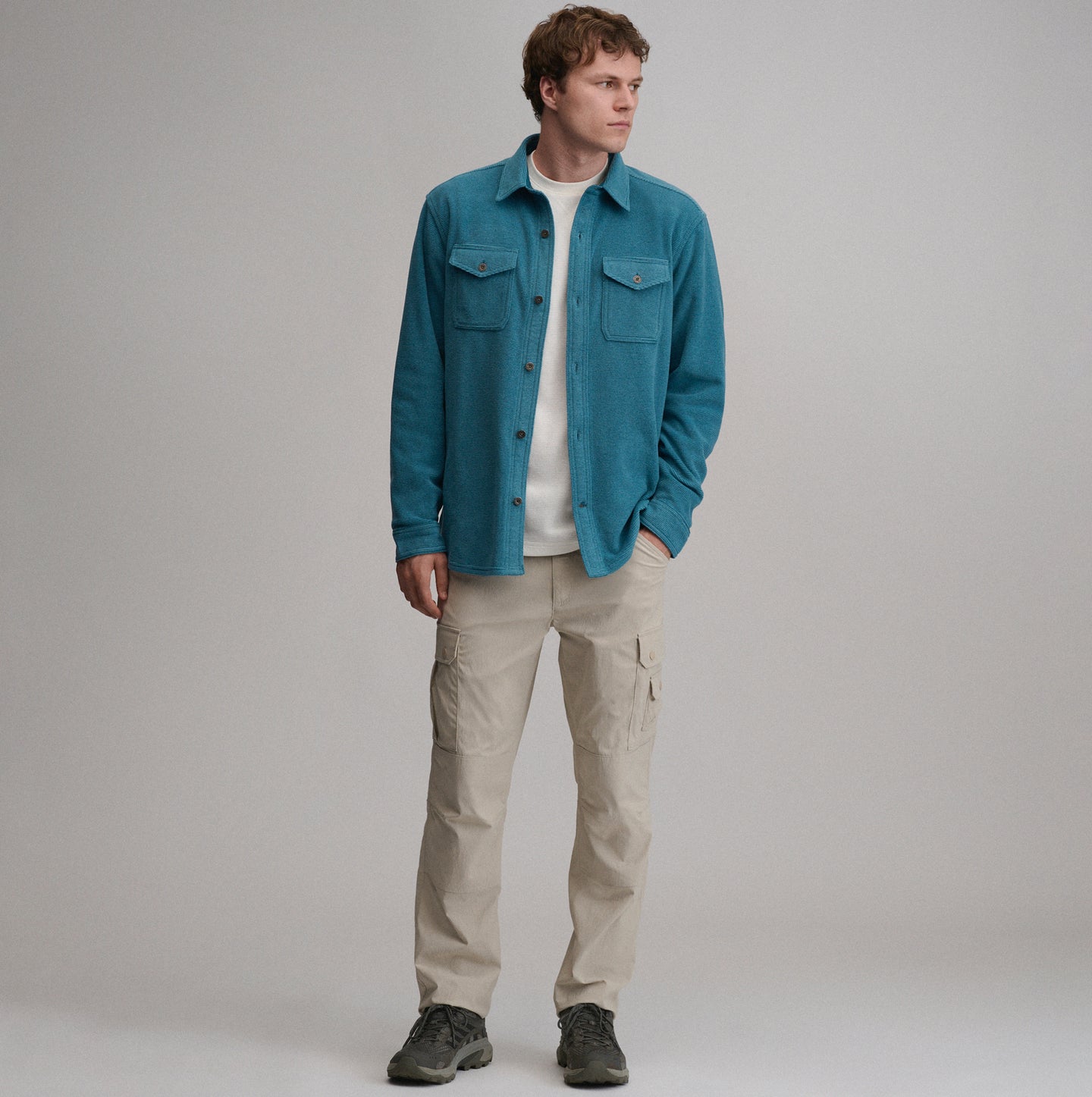 LS Chutes Microfleece Shirt - Stripe-Meridian Blue-4