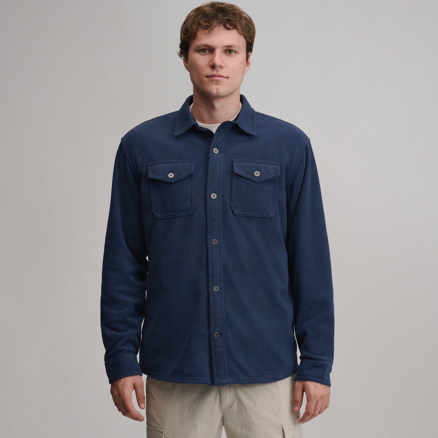 LS Chutes Microfleece Shirt - Stripe-Atlantic-5