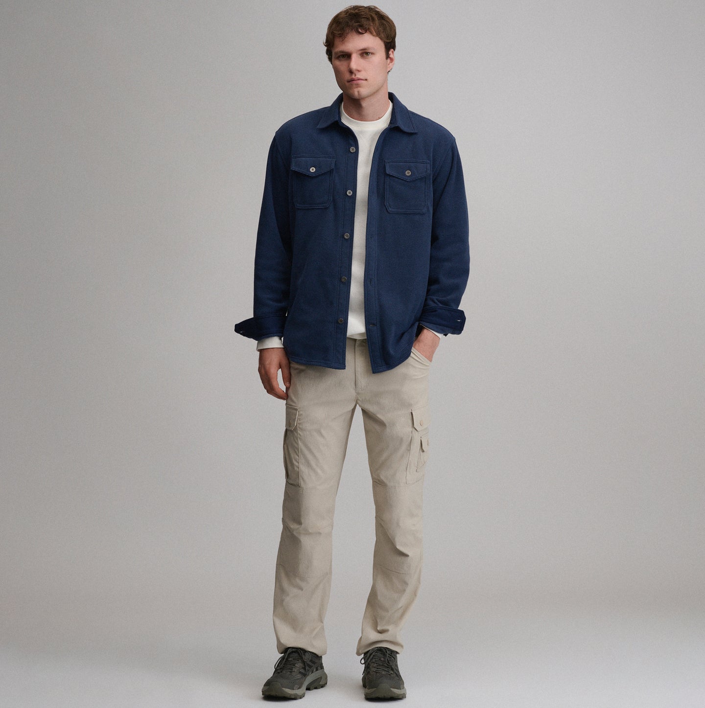 LS Chutes Microfleece Shirt - Stripe-Atlantic-8