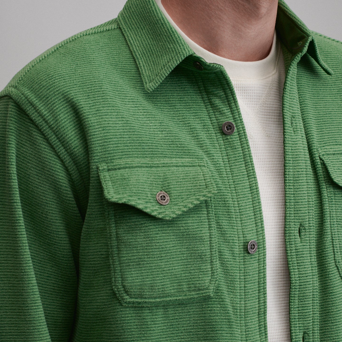 LS Chutes Microfleece Shirt - Stripe-Asparagus-11