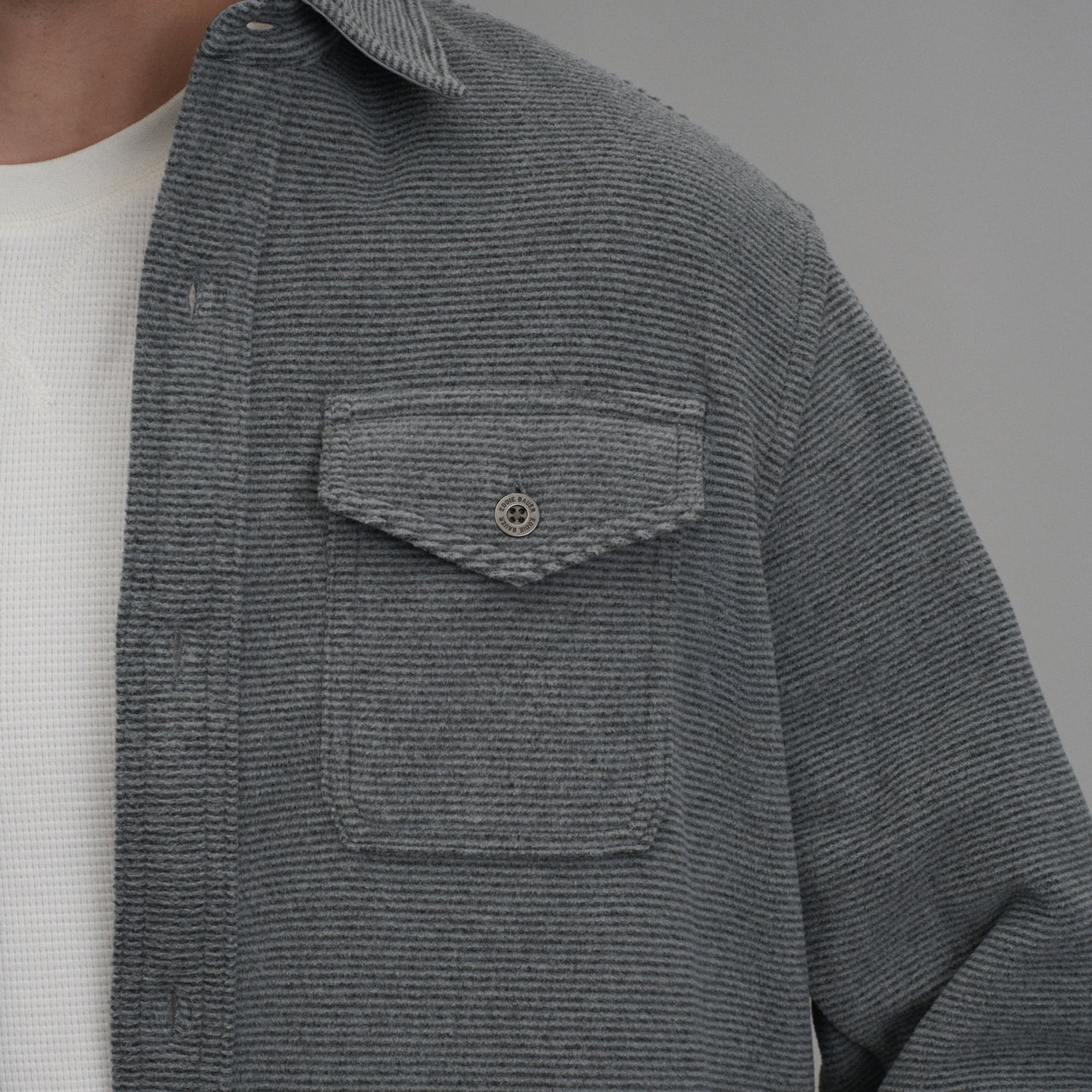 Men's LS Chutes Microfleece Shirt-Med Htr Gray-Regular-4