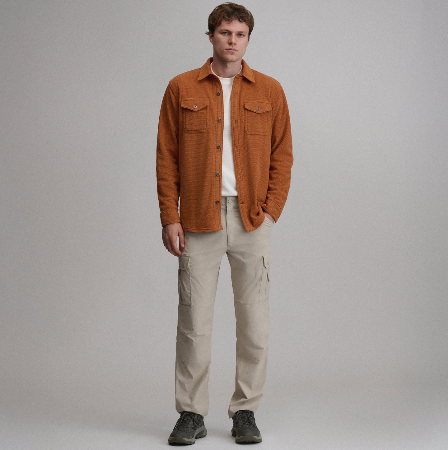 LS Chutes Microfleece Shirt - Stripe-Picante-20