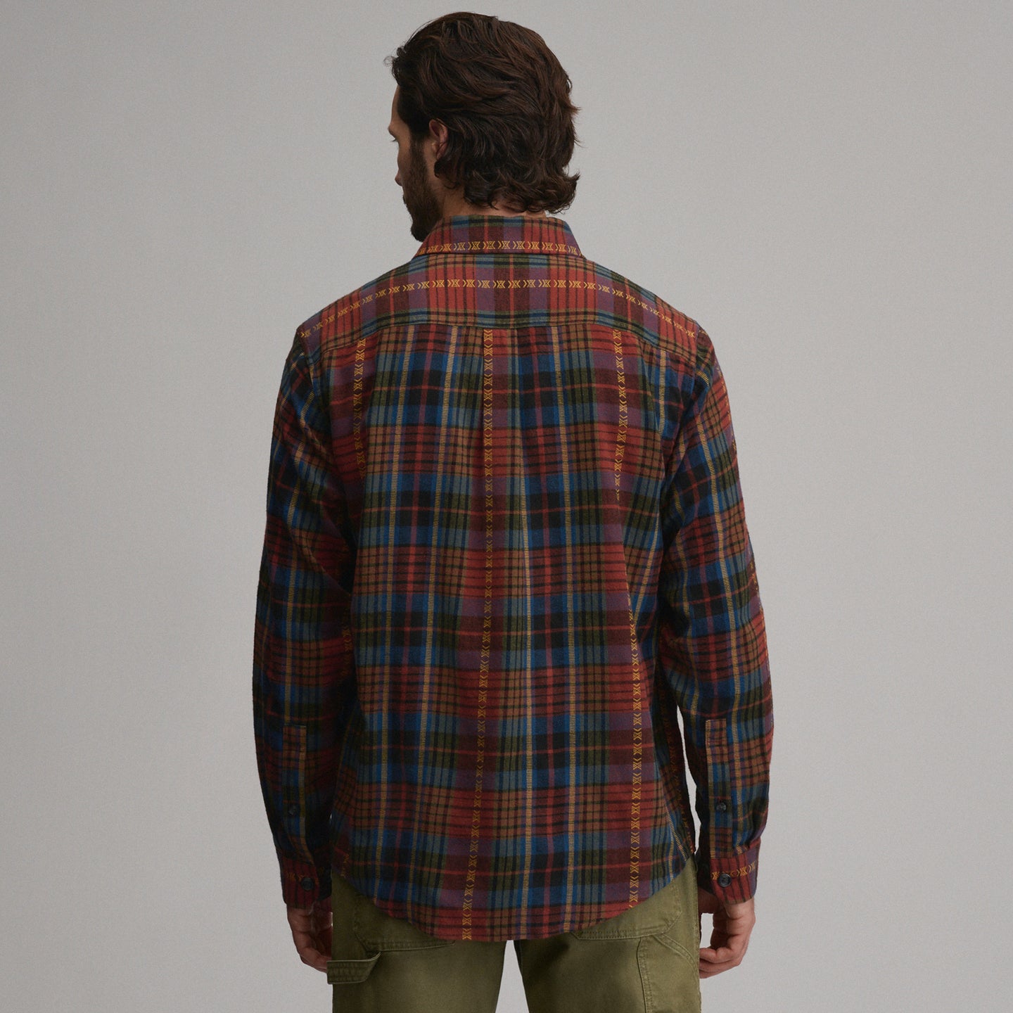 LS Eddies Cabin Shirt - Jaquard Plaid-Sable-6