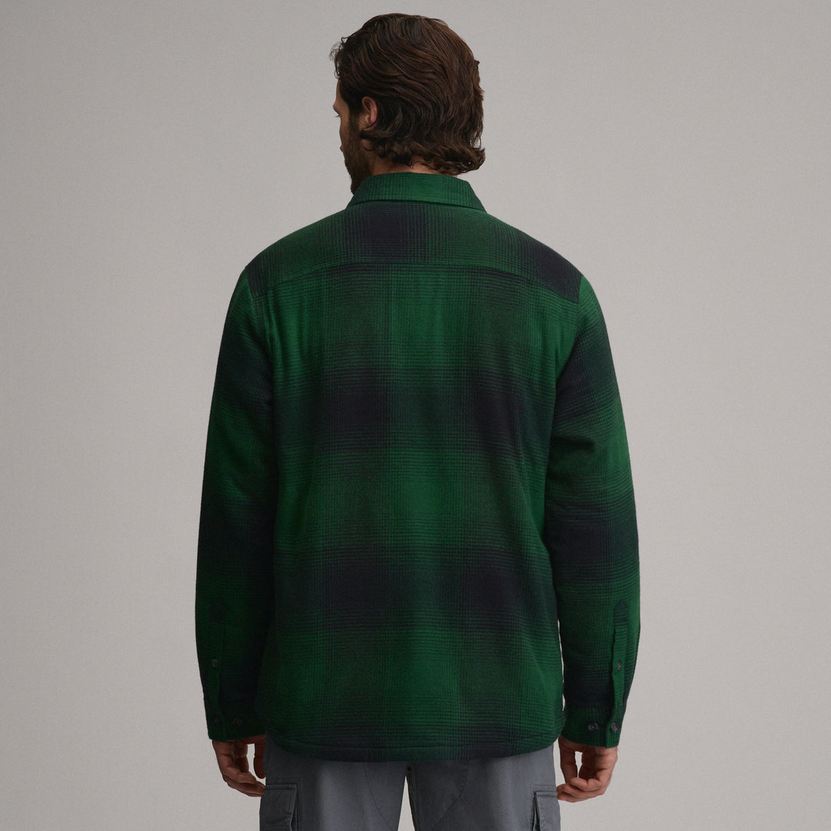 LS Eddies Field Fleece Lined Flannel Shirt Jacket-Asparagus-2