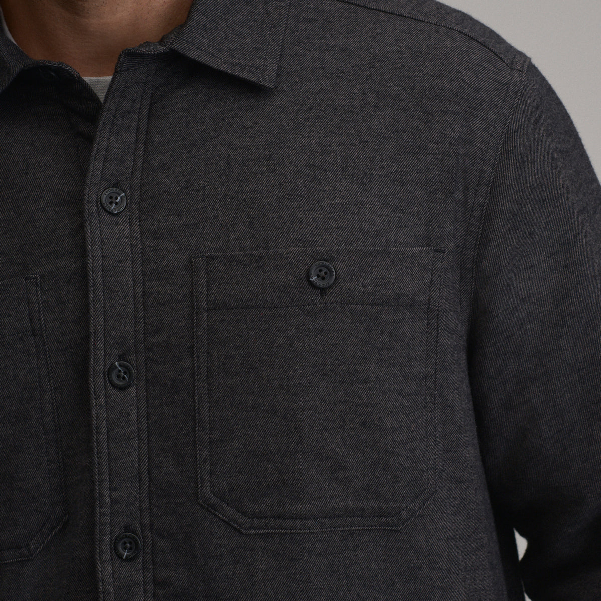 LS Eddies Field Fleece Lined Flannel Shirt Jacket-Charcoal-7