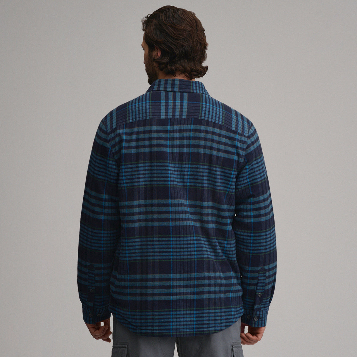 LS Eddies Field Fleece Lined Flannel Shirt Jacket-Dk Chambray-14