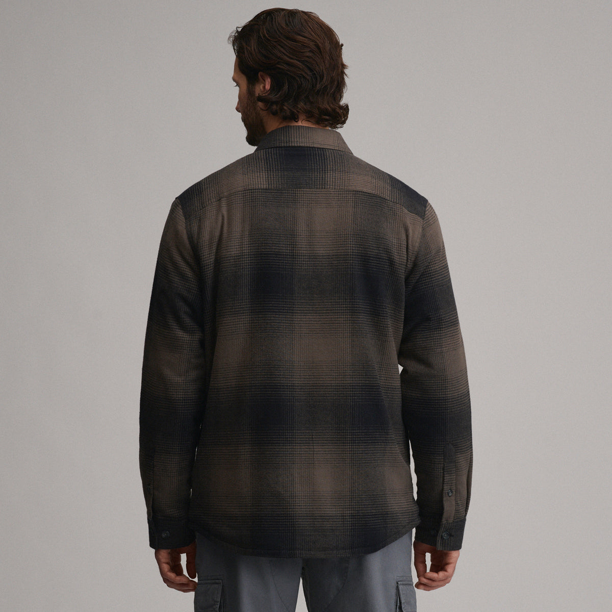 LS Eddies Field Fleece Lined Flannel Shirt Jacket-Dark Fatigue-18