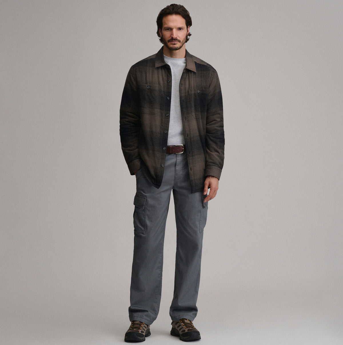 LS Eddies Field Fleece Lined Flannel Shirt Jacket-Dark Fatigue-20