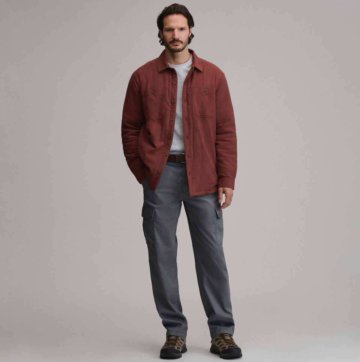 LS Eddies Field Fleece Lined Flannel Shirt Jacket-Sable-24