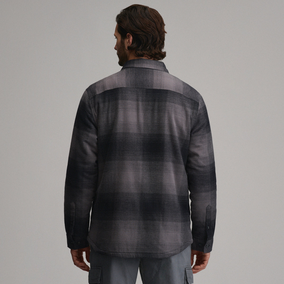 LS Eddies Field Fleece Lined Flannel Shirt Jacket-Slate-26